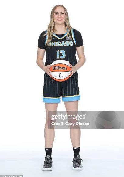 CHICAGO, IL - MAY 08:  Brynna Maxwell #13 of the Chicago Sky pose for a head shot during 2024 WNBA media day on May 08, 2024 at Wintrust Arena in Chicago, Illinois. NOTE TO USER: User expressly acknowledges and agrees that, by downloading and or using this Photograph, user is consenting to the terms and conditions of the Getty Images License Agreement. Mandatory Copyright Notice: Copyright 2024 NBAE (Photo by Gary Dineen/NBAE via Getty Images)